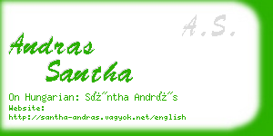 andras santha business card